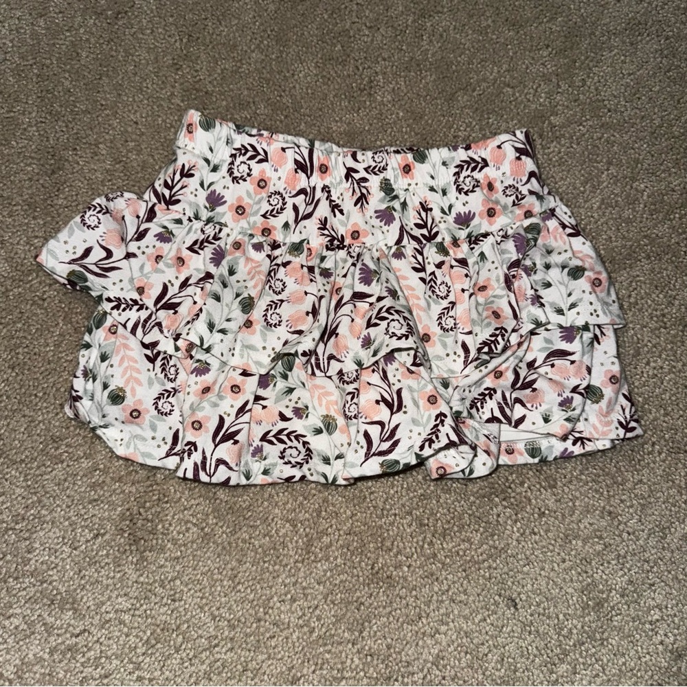 Isaac Mizrahi Toddler Girls Size 4 Floral Ruffle Skort – Tiered Pull-On Style